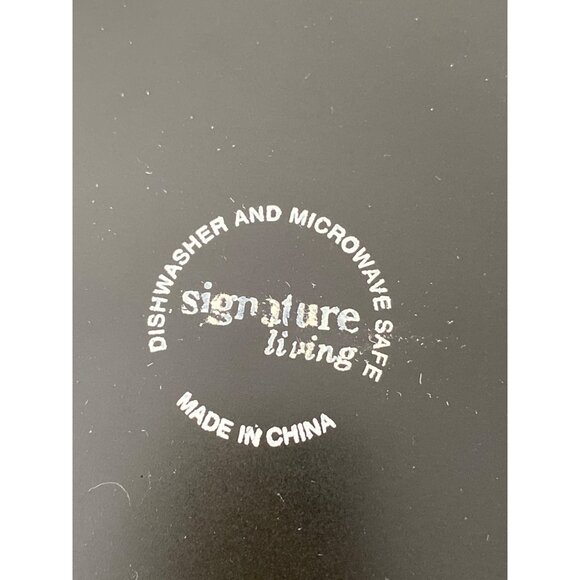 4 Signature Living Square Salad Plate Taupe Black Reactive Glaze Ceramic Replace - Picture 10 of 10